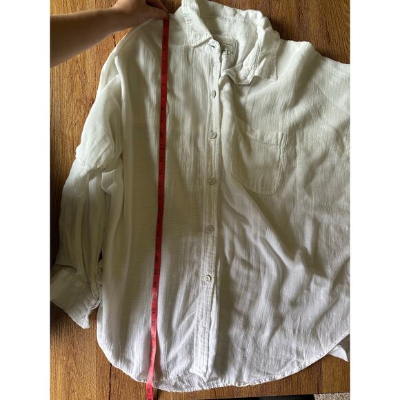 American Eagle Oversized White Button Down Size XS - Picture 6 of 7